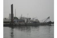 Cutter suction dredger.
