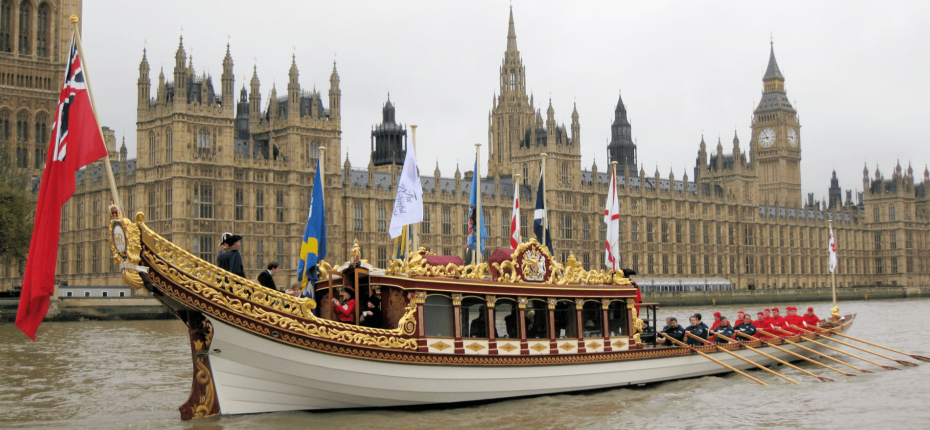 Queen's barge on Thames