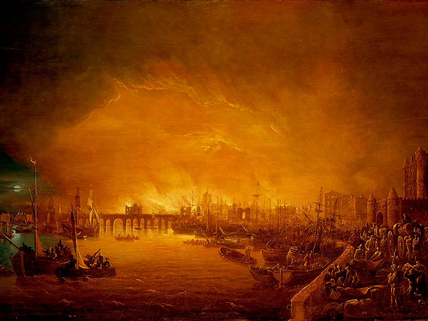 Thames river set ablaze